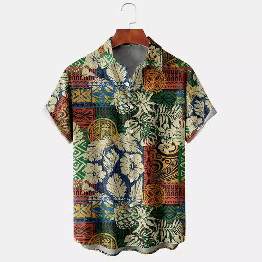 Sommer Casual Gedrucktes Hawaiianer Hemd