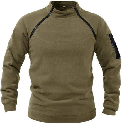 Stand Collar Men's Sweater Warm And Loose Solid Color Clothing