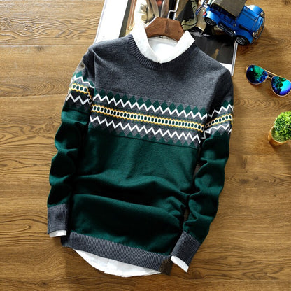 Autumn and winter new round neck pullover sweater sweater