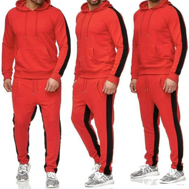 Contrast and stitching sportswear set