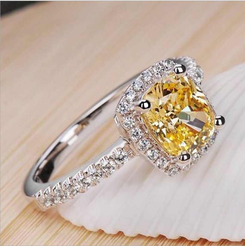 Ringe für Frauen Braut Hochzeit Anelli Trendy Schmuck Verlobungsring Weißgold Farbe Anillos