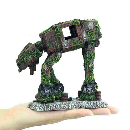 Aquarium Landscaping Autobot Robot Dog Resin Crafts