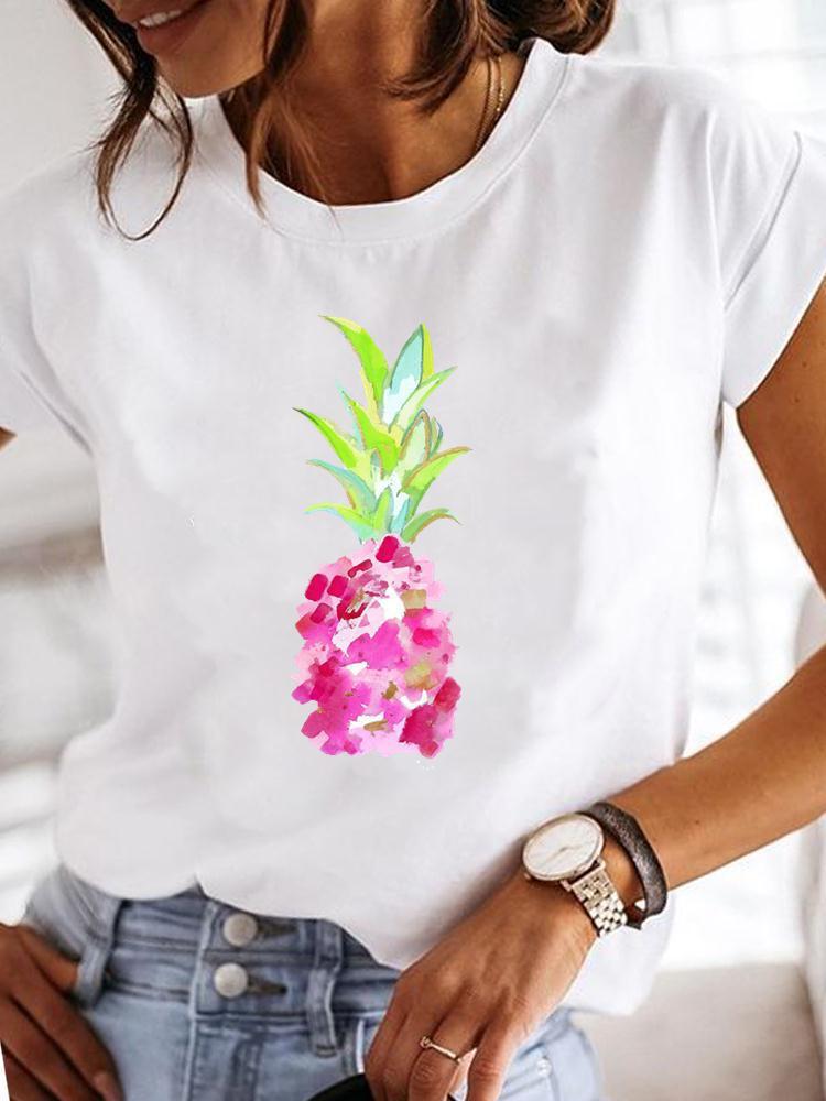 Sommer T-Shirt mit Verschiedenen Aufdruck Muster