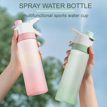 Sprühwasserflasche für Mädchen, Outdoor-Sport, Fitness, Wasserbecher, große Kapazität, Sprühflasche, Trinkgeschirr, Reiseflaschen, Küchenhelfer