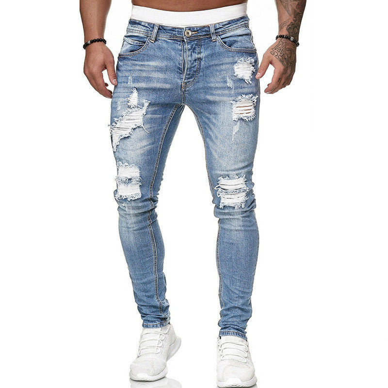 Abgenutzter weiße Cowboy jeans