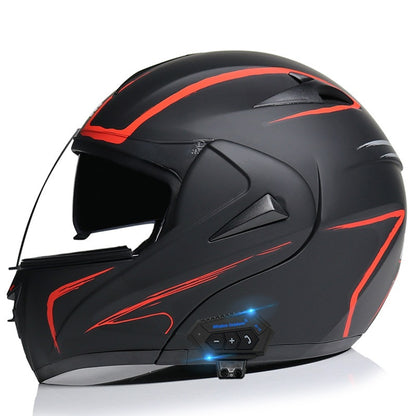 TUGEND Elektrische Motorrad männer und frauen Bluetooth Helm Doppel Spiegel Winter Helm