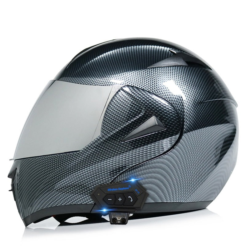 TUGEND Elektrische Motorrad männer und frauen Bluetooth Helm Doppel Spiegel Winter Helm