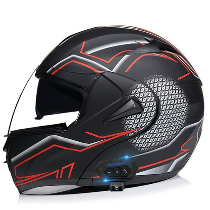 TUGEND Elektrische Motorrad männer und frauen Bluetooth Helm Doppel Spiegel Winter Helm