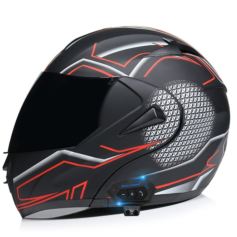 TUGEND Elektrische Motorrad männer und frauen Bluetooth Helm Doppel Spiegel Winter Helm