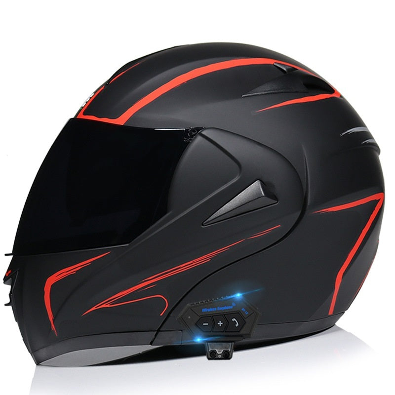 TUGEND Elektrische Motorrad männer und frauen Bluetooth Helm Doppel Spiegel Winter Helm