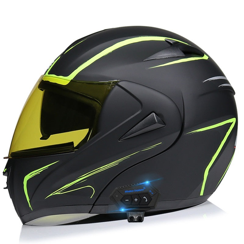 TUGEND Elektrische Motorrad männer und frauen Bluetooth Helm Doppel Spiegel Winter Helm