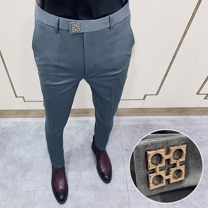 Herren Slim Neun-Punkt-Hose Anzughose