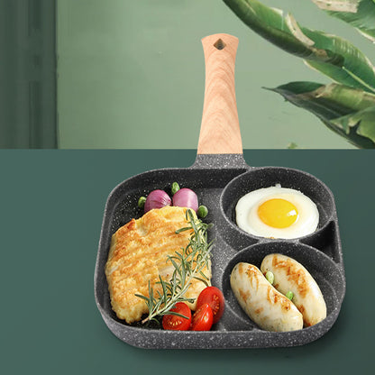 Two-hole three-in-one omelette pan with bacon steak pan