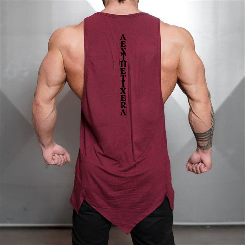 Muscular Man Sports Fitness Vest