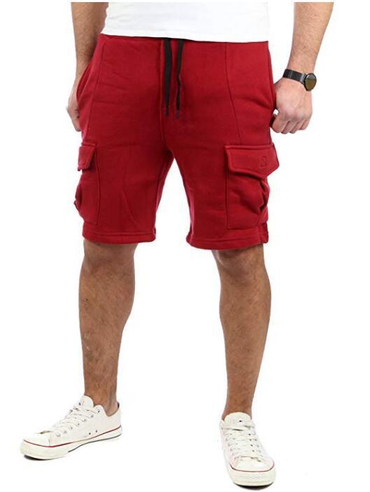 Sport Shorts männer Casual Hosen Sport Hosen Gestreiften Taschen Slim Fit