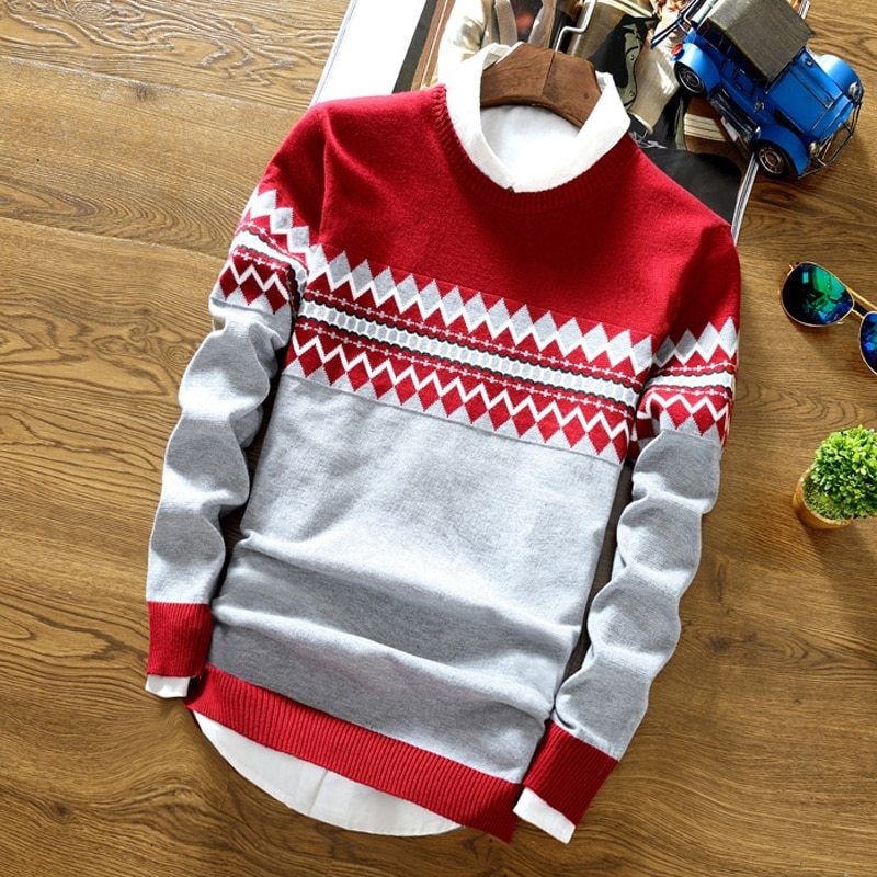 Autumn and winter new round neck pullover sweater sweater