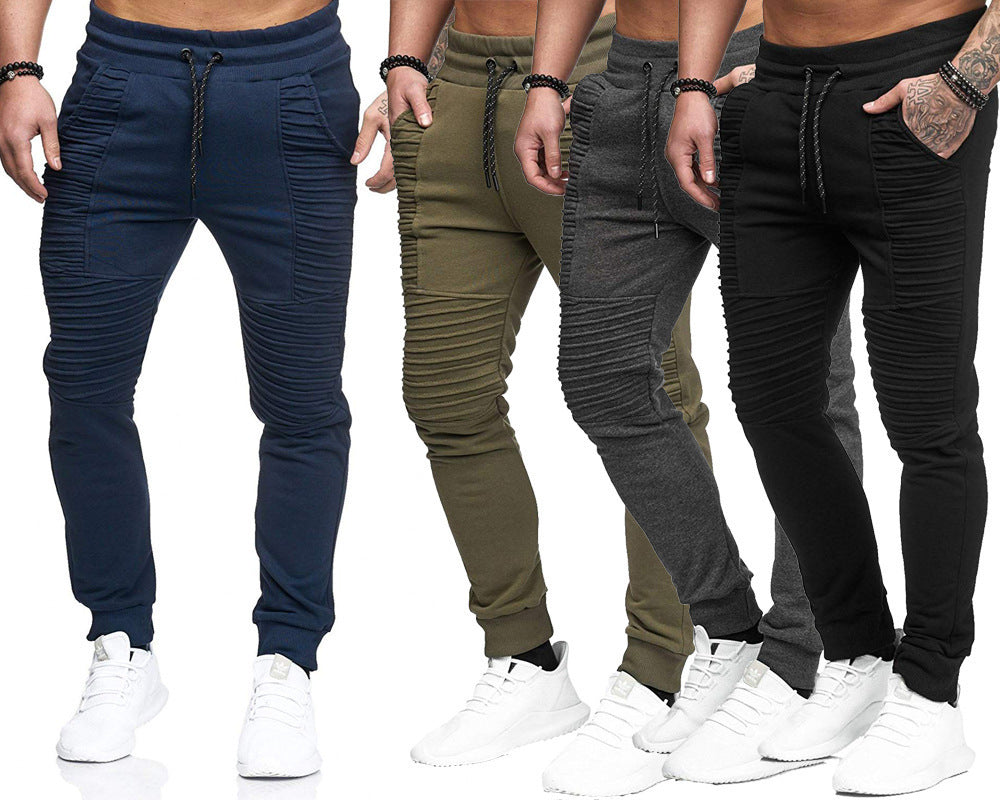 Casual sports trousers men's trousers hip hop striped fitness trousers