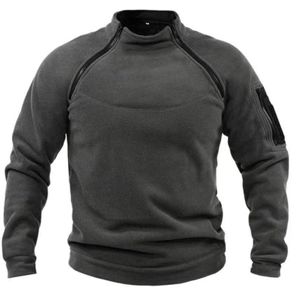 Stand Collar Men's Sweater Warm And Loose Solid Color Clothing