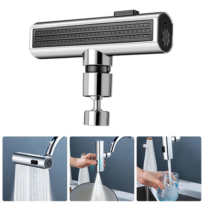 Kitchen faucet, waterfall outlet, splash-proof, universal rotating bubbler, multifunctional water nozzle extension