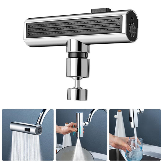 Kitchen faucet, waterfall outlet, splash-proof, universal rotating bubbler, multifunctional water nozzle extension