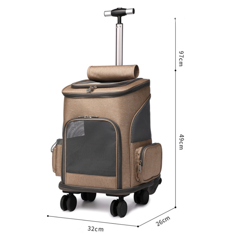 Tragbarer Trolley-Haustier-Rucksack zusammenklappbar