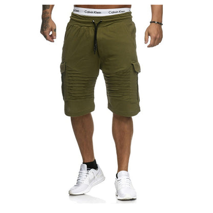 Sport Shorts männer Casual Hosen Sport Hosen Gestreiften Taschen Slim Fit