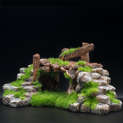 Flocking resin aquarium made of landscape stone decoration