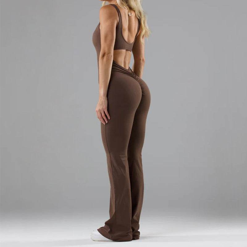 Tight Yoga Bodysuit Casual Hollow Seamless