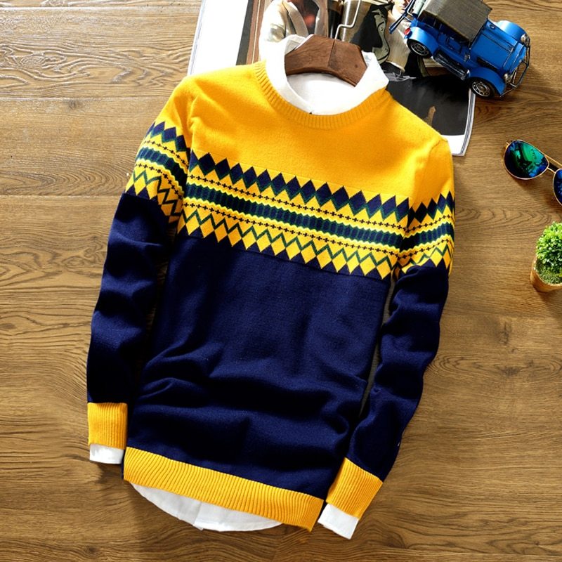 Autumn and winter new round neck pullover sweater sweater