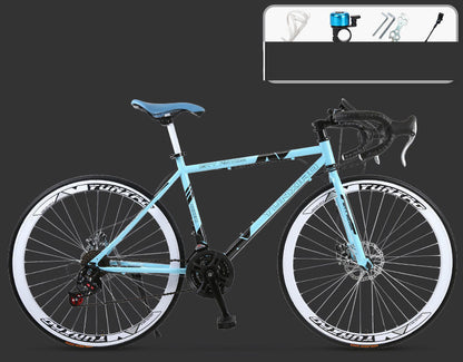 Straßenrennen-Fahrrad mit Vollreifen und Doppelscheibenbremse und variabler Geschwindigkeit