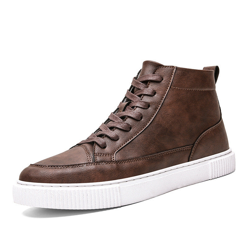 High-Top Sneakers. Leder Top Handgefertigte Schuhe