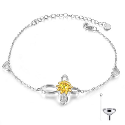 Bracelet Sunflower 925 silver 