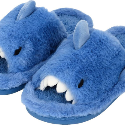 Winter Couple Household Indoor Shark Cotton Slippers Female