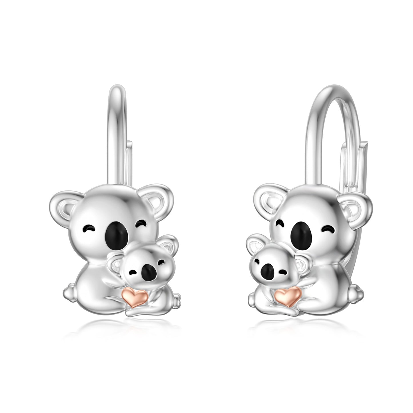 Koala Earrings for Girls Women Cute Mother Daughter Koala Stud Earrings Sterling Silver Dangle Jewelry