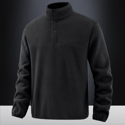 Men's Fleece Fleece-lined Stand Collar Jacket