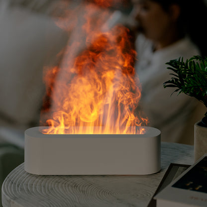 Innovativer simulierter Eisfeuer-Kaltflammen-Diffusor für ätherische Öle, 150 ml, starker Nebel-Luftbefeuchter, buntes Atmosphärenlicht