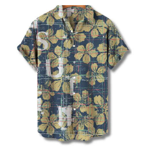 Sommer Casual Gedrucktes Hawaiianer Hemd