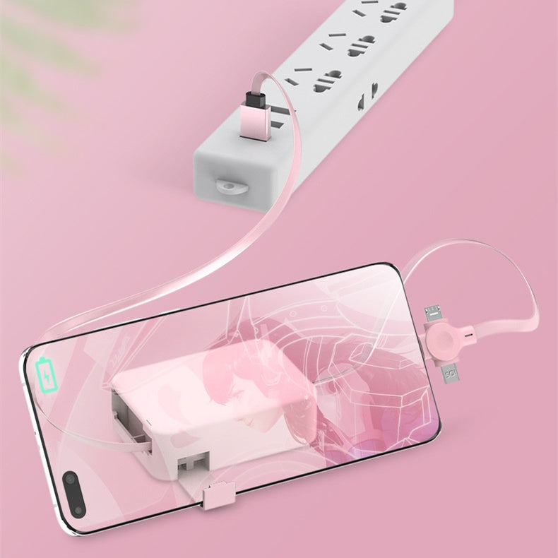 4-in-1-einziehbares USB-Kabel-Typ-C für Ios und Android Geräte