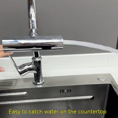 Kitchen faucet, waterfall outlet, splash-proof, universal rotating bubbler, multifunctional water nozzle extension