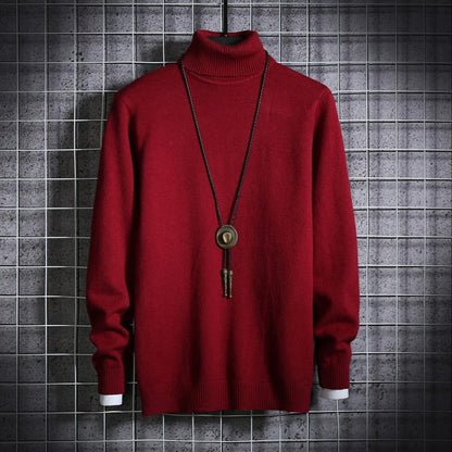 Turtleneck Sweater Men's Simple Solid Color