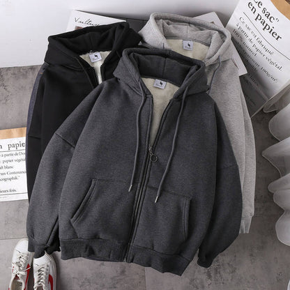 Hooded plus fleece padded hooded sweater