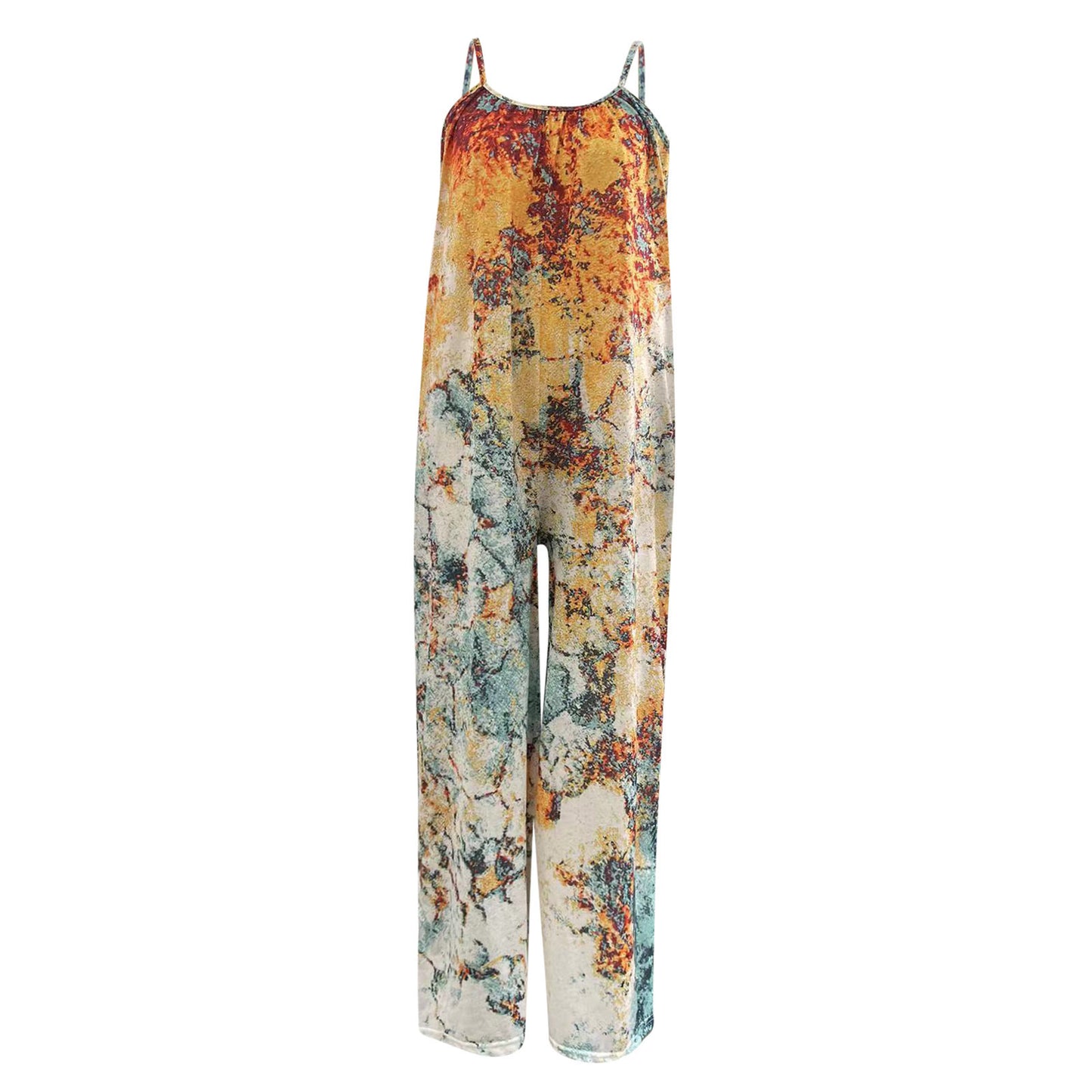 Modischer Camisole-Overall mit Batikmuster für Damen