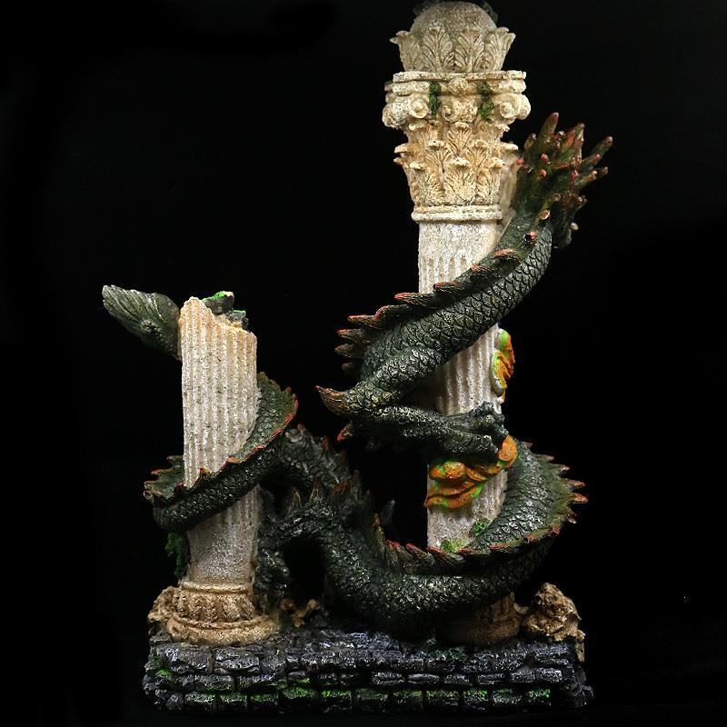 Creative Oriental Dragon Ornament Characteristic Aquarium Simulation Landscape