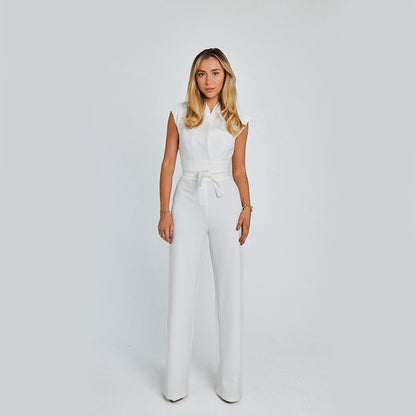 Elegante Lange Ärmellose Overall-Jumpsuit