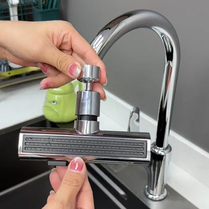 Kitchen faucet, waterfall outlet, splash-proof, universal rotating bubbler, multifunctional water nozzle extension