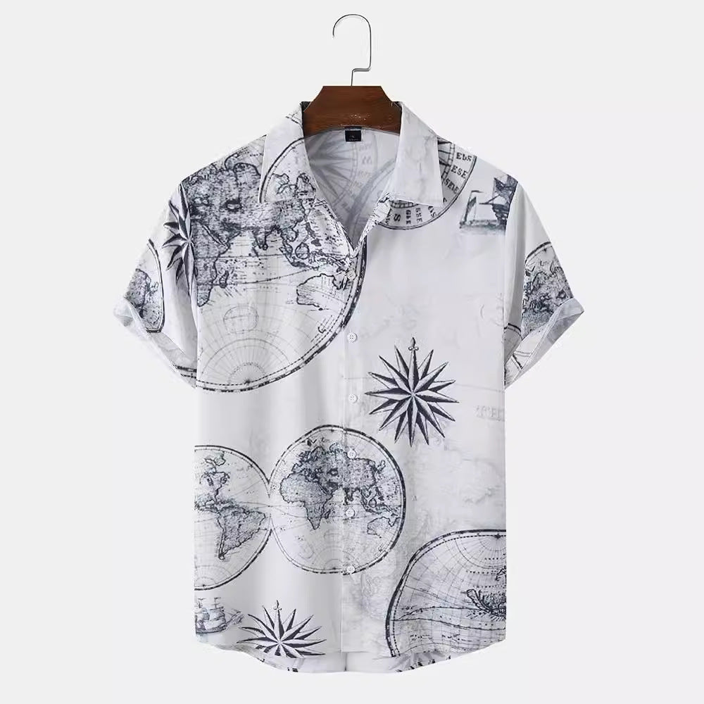 Sommer Casual Gedrucktes Hawaiianer Hemd