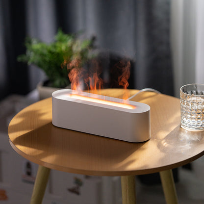 Innovativer simulierter Eisfeuer-Kaltflammen-Diffusor für ätherische Öle, 150 ml, starker Nebel-Luftbefeuchter, buntes Atmosphärenlicht