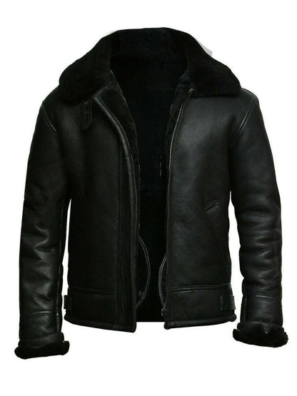 Men's Kunstleder Jacke Lapel