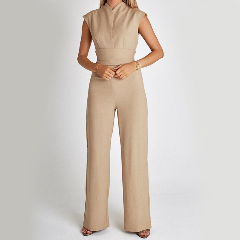 Elegante Lange Ärmellose Overall-Jumpsuit