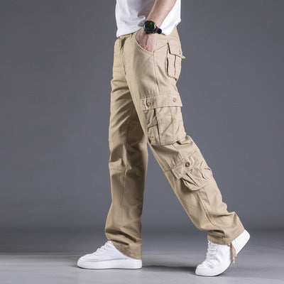 Baumwolle Multi-Pocket Loose Cargo Hose